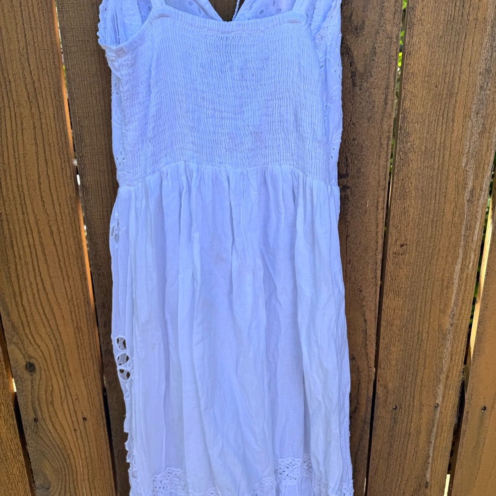 Vintage 100% Cotton White Dress - Picture 10 of 13